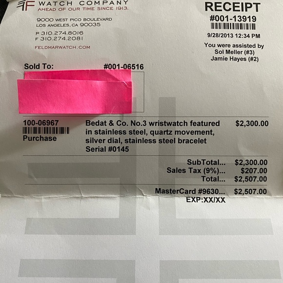 Bedat & Co. #3 womens stainless steel watch - Picture 14 of 17